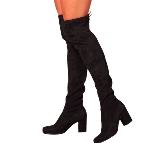 Unisa Shoes - Unisa Black Over the Knee Boots